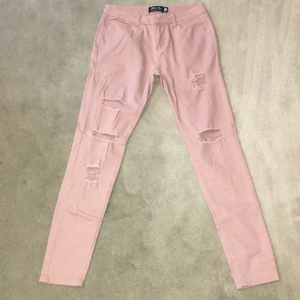 Pink never worn Blue Age size 7 cut up jeans